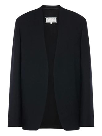Maison Margiela four-stitch open-front blazer - men - Virgin Wool - 38 - Black