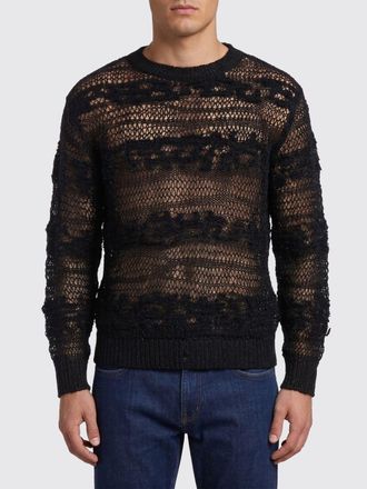 Yohji Yamamoto Pullover in cotone e lino a rete Yohji Yamamoto