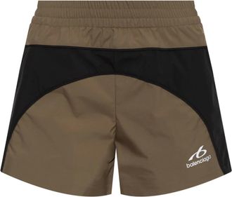 Balenciaga Korte Broeken, Dames, Zwart, S, Logo Shorts