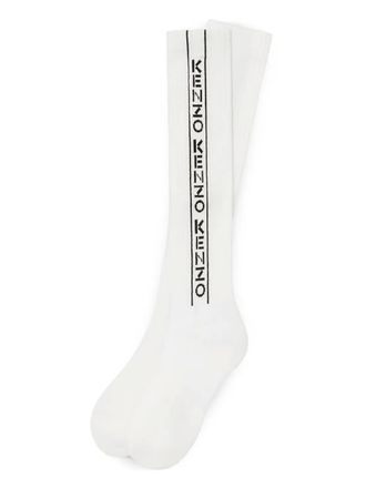 Kenzo logo-embellishment socks - unisex - Cotton - 36-38 - White