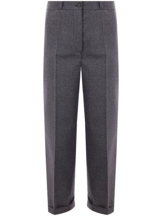 Prada mid-rise wool tailored trousers - Grey