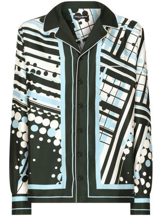 Dolce & Gabbana Camicia con stampa geometrica - Bianco