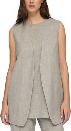 Lafayette 148 New York V-Neck Open Front Vest