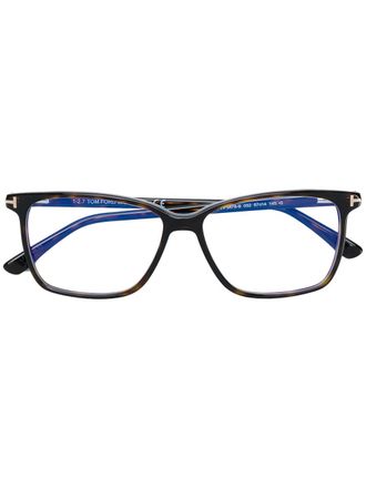 Tom Ford Eyewear Blue Block square frames - Brown