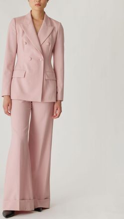 Rebecca Taylor Calvary Twill Double Breasted Blazer