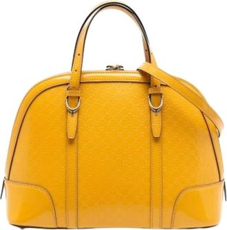 Gucci Pre-owned Handbags, female, Yellow, Size: ONE SIZE Pre-owned The Nice Satchel