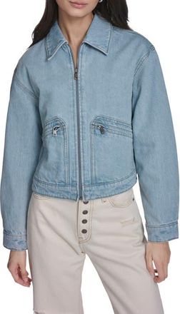 Levi's Crop Utility Jacket in Light Wash Denim at Nordstrom, Size X-Small