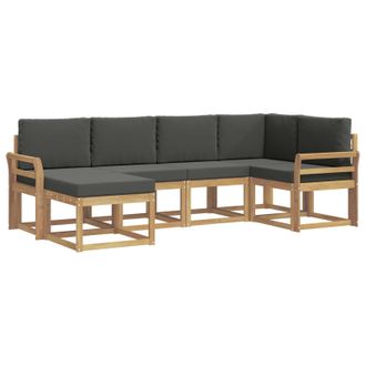 vidaXL Conjunto De Sof&aacute;s De Exterior 6 Pcs Blanco Y Antracita Vidaxl