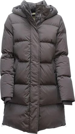 Woolrich Jassen, Dames, Bruin, XL, Nylon, Piumino lungo Kelly