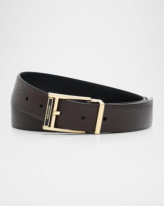 Ferragamo Mens Reversible & Adjustable Leather Belt