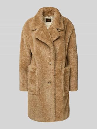 Boss Orange by Hugo Boss BOSS Orange Regular Fit Teddy-Mantel mit gro&szlig;en Taschen Modell CATEDY in Hellbraun, Gr&ouml;&szlig;e 42