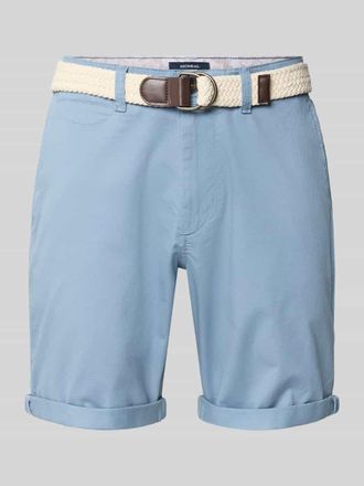 Mc Neal Bermudas mit G&uuml;rtel und Eingrifftaschen in Ocean Melange, Gr&ouml;&szlig;e XXXL