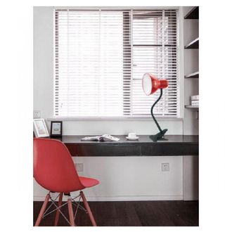 Trade Shop Trade Shop Traesio - Trade Shop - Lampada Snodabile Da Scrivania Luce Tavolo Braccio Flessibile Orientabile Pinza - Rojo