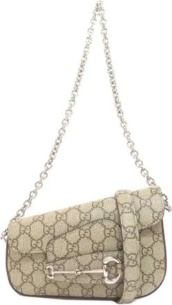 Gucci Pre-owned Cross Body Bags, female, Brown, Size: ONE SIZE Pre-owned Plastic gucci-bags