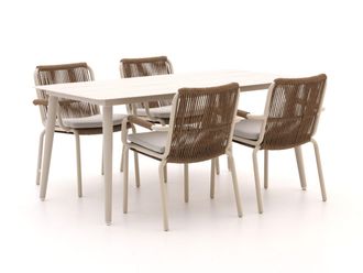 Bellagio la vita attrattiva Bellagio Caronia/Sora 160cm dining tuinset 5-delig stapelbaar