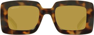 Gucci Sunglasses, female, Brown, Size: 51 MM Square Sunglasses