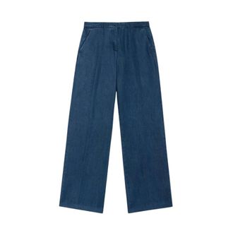 Brooks Brothers Pantalones de Pierna Ancha - Trousers - Mujer - Azul - XL
