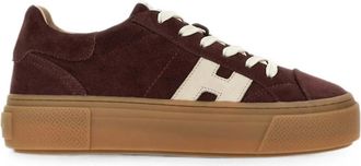 Hogan Brown Logo Sneakers