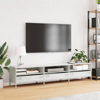 Berkfield Home TV Cabinet White 202x39x43.5 cm Cold-rolled Steel