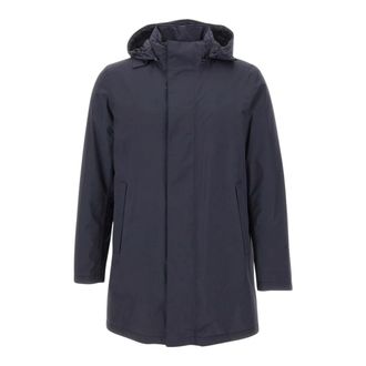Herno Jassen, Heren, Blauw, S, Nylon, Parka in 2-Layer Gore-Tex