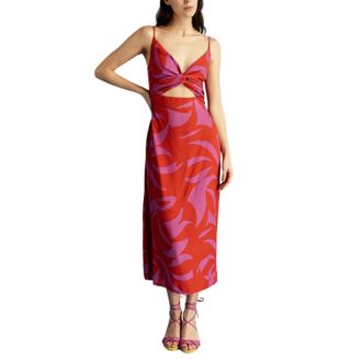 Cala de la Cruz Sabina Midi Dress In Gammimagenta