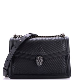 Bulgari Serpenti Forever Shoulder Bag Quilted Leather Small