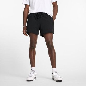 New Balance Mens Athletics French Terry Short 5 in Black Cotton, size 2X-Large