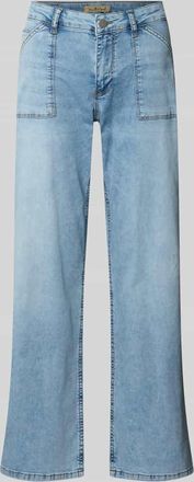 Smith & Soul Wide Leg Jeans mit Ziern&auml;hten in Blau, Gr&ouml;&szlig;e 29