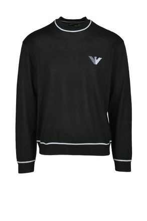 Emporio Armani Fine Knit Sweater Virgin Wool - Black