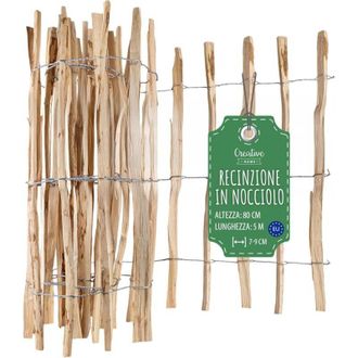 Creative Home Recinzione Nocciolo 80x5 m - Spazio Listelli 7-9 cm