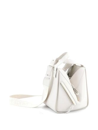 Loewe Monochrome Hammock Bag Leather Compact crossbody bag - White