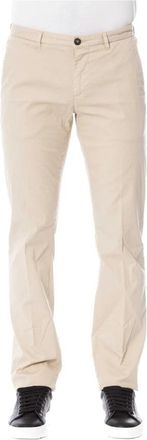 Trussardi Stijlvolle Broek met Knoop en Rits - Heren - Chinos - Beige - XL - Broeken
