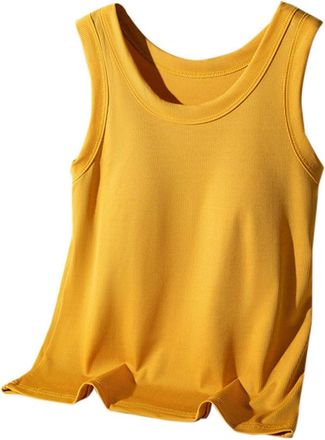 Generic Lightweight Tank Tops Womens Camisole Vest Shirt Tank Top For Women Sleeveless Tops With In Bras Shelf Bra Padded Shirt 2024 Casual Tanks Loose Fit Co