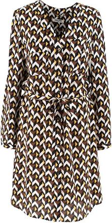 Max & Moi Geometric Print Silk Dress Size XXS