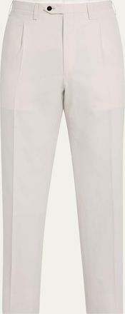 Kiton Mens Pleated Twill Pants