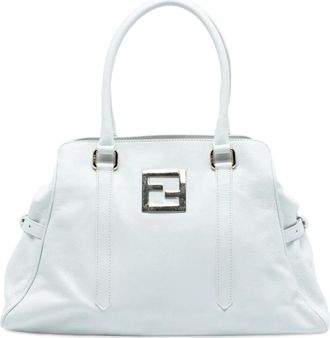 Fendi Pre-owned Handbags, female, White, Size: ONE SIZE Pre-owned Leather Handbag