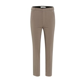 Inwear Broeken, Dames, Beige, M, Leer, Slim-fit Broek