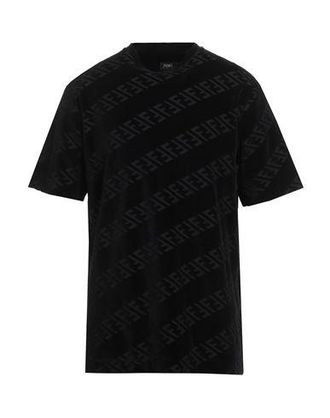 Tシャツ・カットソー FENDI Men T Shirts FZC370AU7S F1RWW GREY T-Shirt Cotton Black | Fendi
