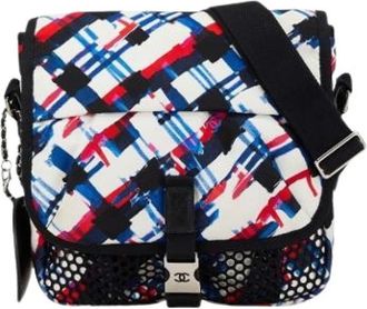 Chanel Pre-owned Cross Body Bags, female, Multicolor, Size: ONE SIZE Pre-owned Nylon Cross Body Bag