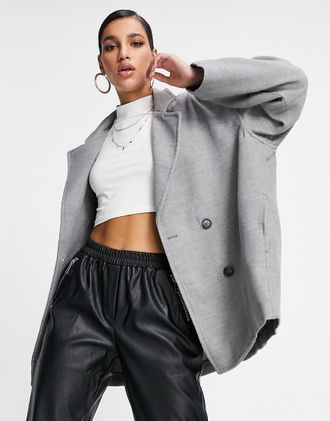 Free People Hannah oversized blazer jacket-Black