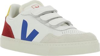 Veja Boys Sneakers V-90 White Leather Organic Traced Trainers