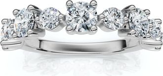 Pompeii3 1Ct Sylvia Diamond Anniversary Stackable Ring Gold Lab Grown