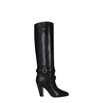 Celine Black Leather Womens Boots