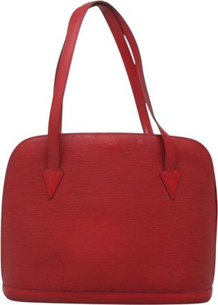 Louis Vuitton Lussac Red Leather Shoulder Bag (Pre-Owned)