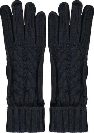 Moorer Guanto Knit Nabuk - - Accessories - Donna - Blu - 6 1/2 IN