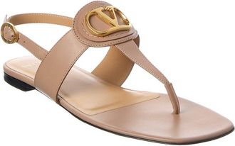 Valentino Vlogo Signature Leather Sandal