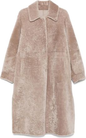 Manzoni24 Cappotto con collo in shearling - Toni neutri