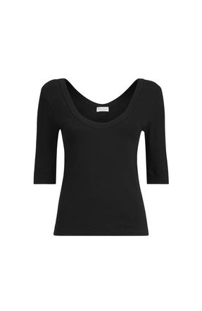 Brunello Cucinelli T-shirt with monili in Black at Nordstrom, Size 4X-Large Eu