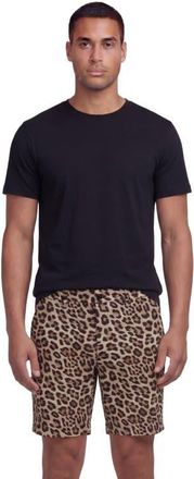 Lords of Harlech Leopard Mens Flat Front Short in Leopard Brown at Nordstrom, Size 36