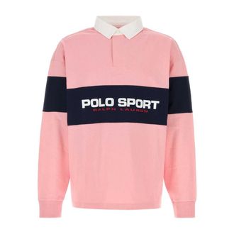 Polo Ralph Lauren Polo Shirts, male, Pink, Size: S Cotton Polo Shirt